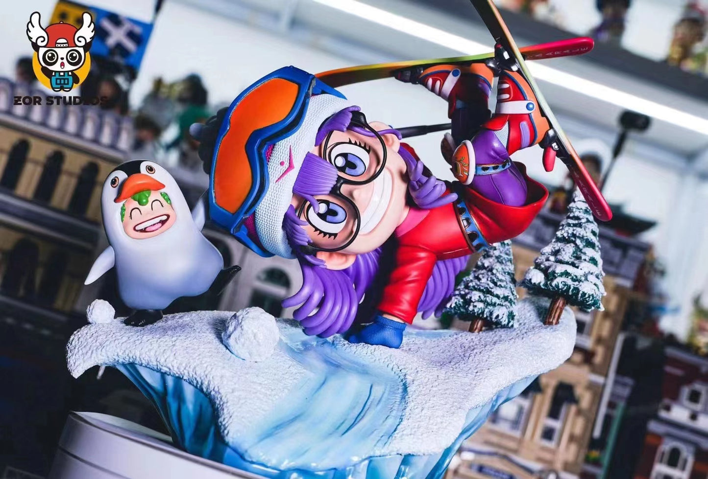 ZOR Studio - Skiing Arale Norimaki and Gatchan