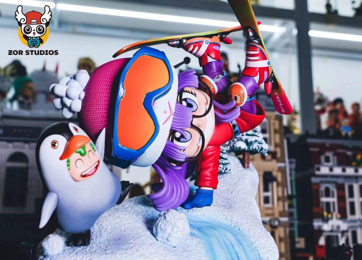 ZOR Studio - Skiing Arale Norimaki and Gatchan