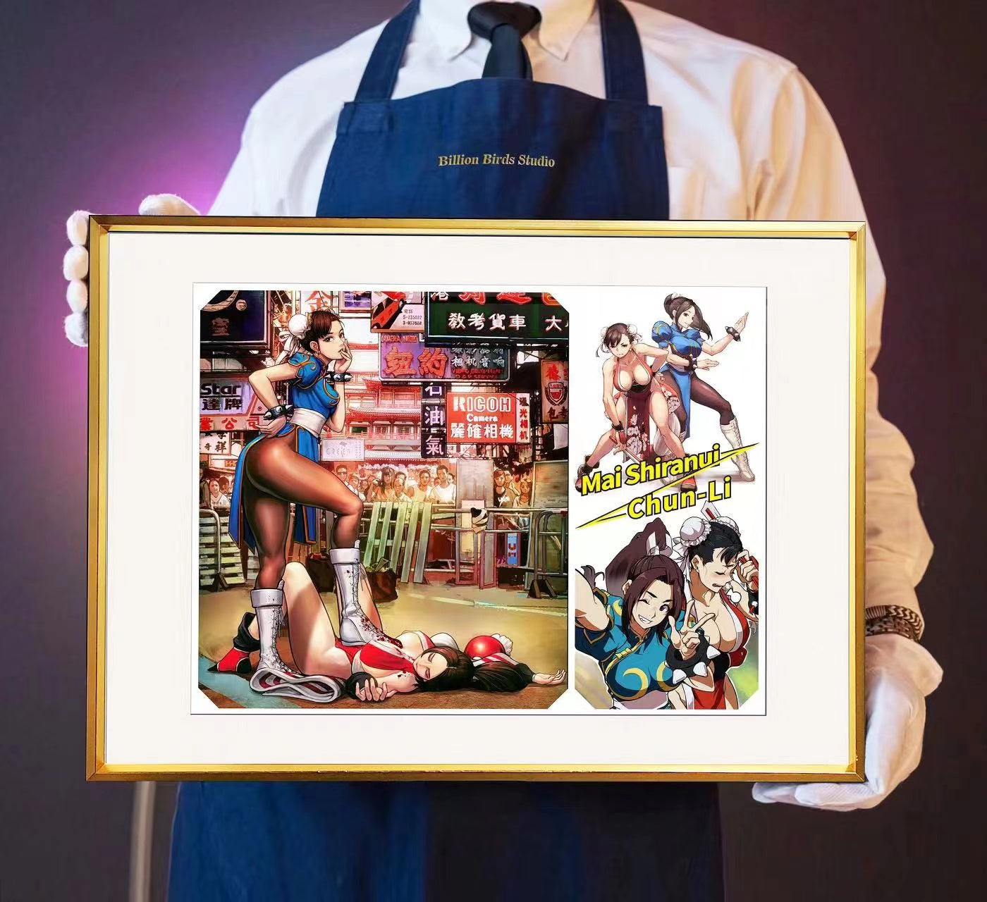 Billion Birds Studio - Mai Shiranui X Chun Li Poster Frame