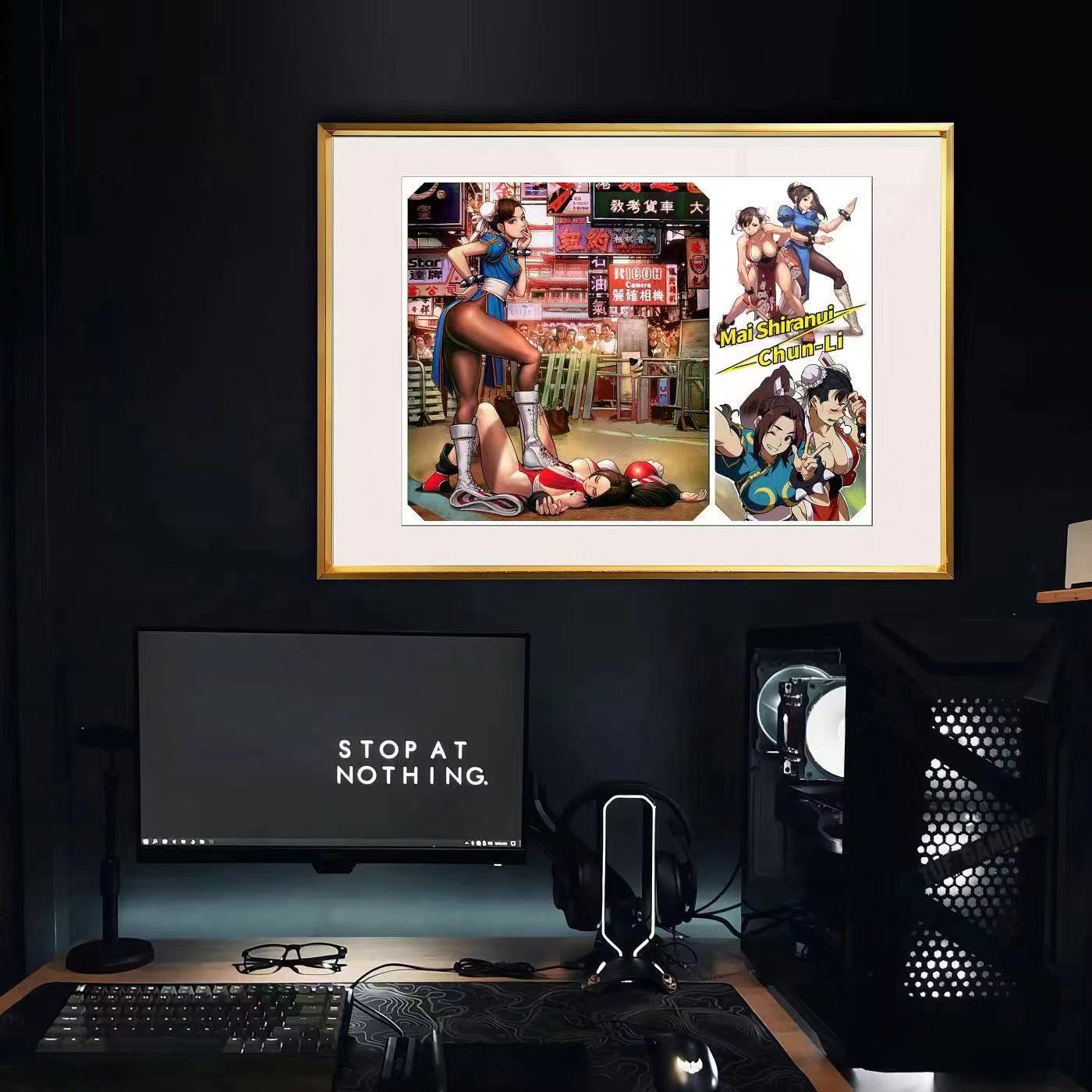 Billion Birds Studio - Mai Shiranui X Chun Li Poster Frame