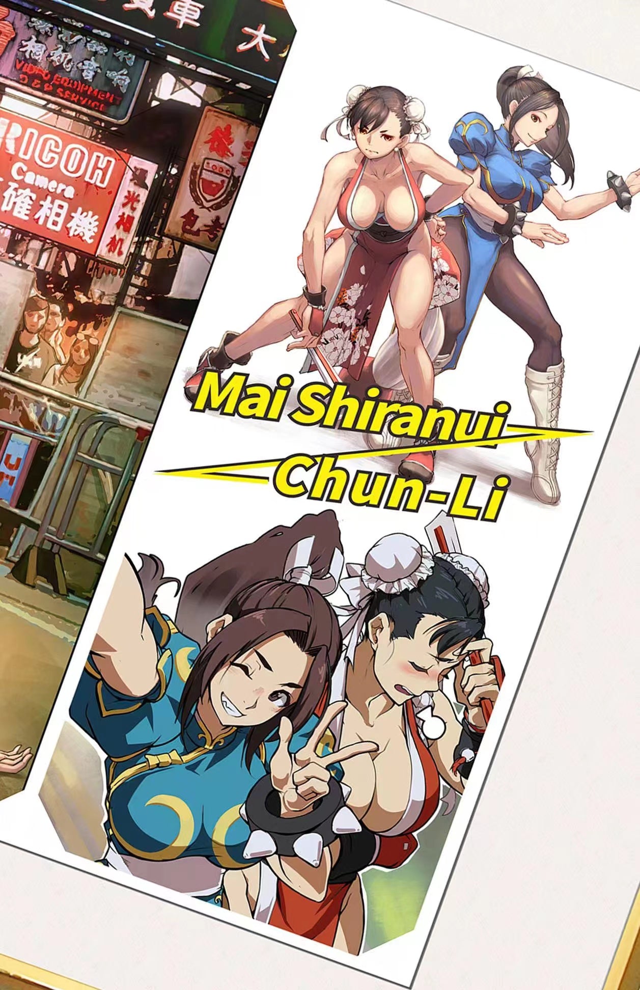 Billion Birds Studio - Mai Shiranui X Chun Li Poster Frame