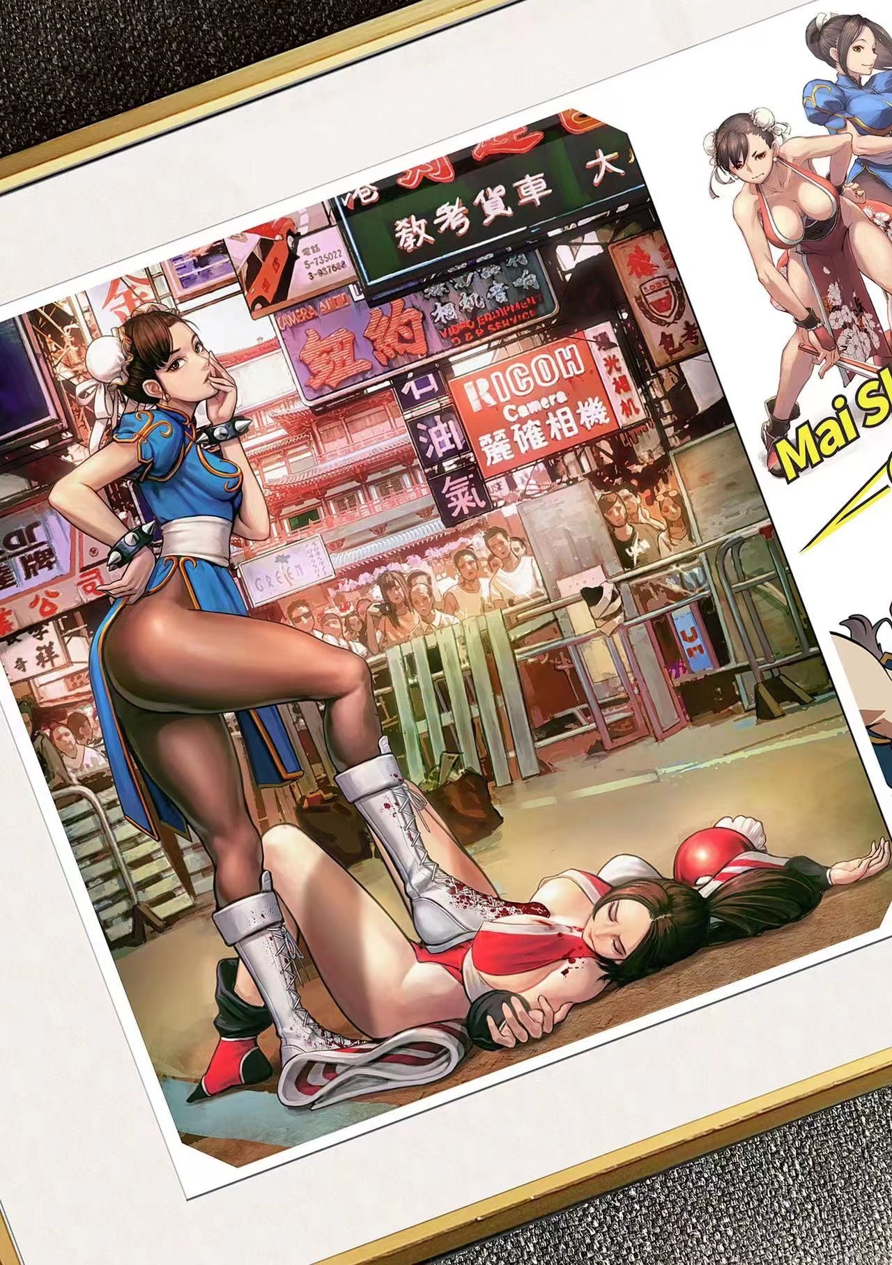 Billion Birds Studio - Mai Shiranui X Chun Li Poster Frame