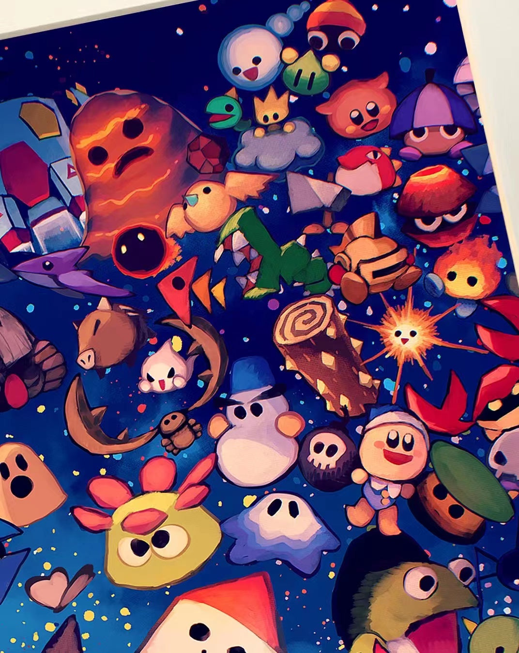 Xing Kong Studio - Adeleine, King Dedede, Ribbon & Kirby's 2.0 Poster Frame