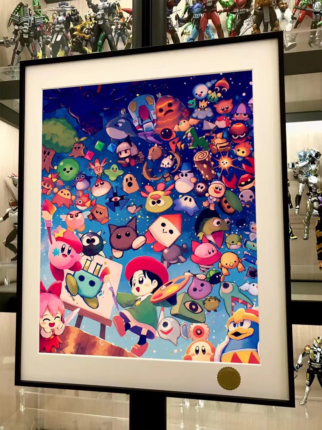 Xing Kong Studio - Adeleine, King Dedede, Ribbon & Kirby's 2.0 Poster Frame