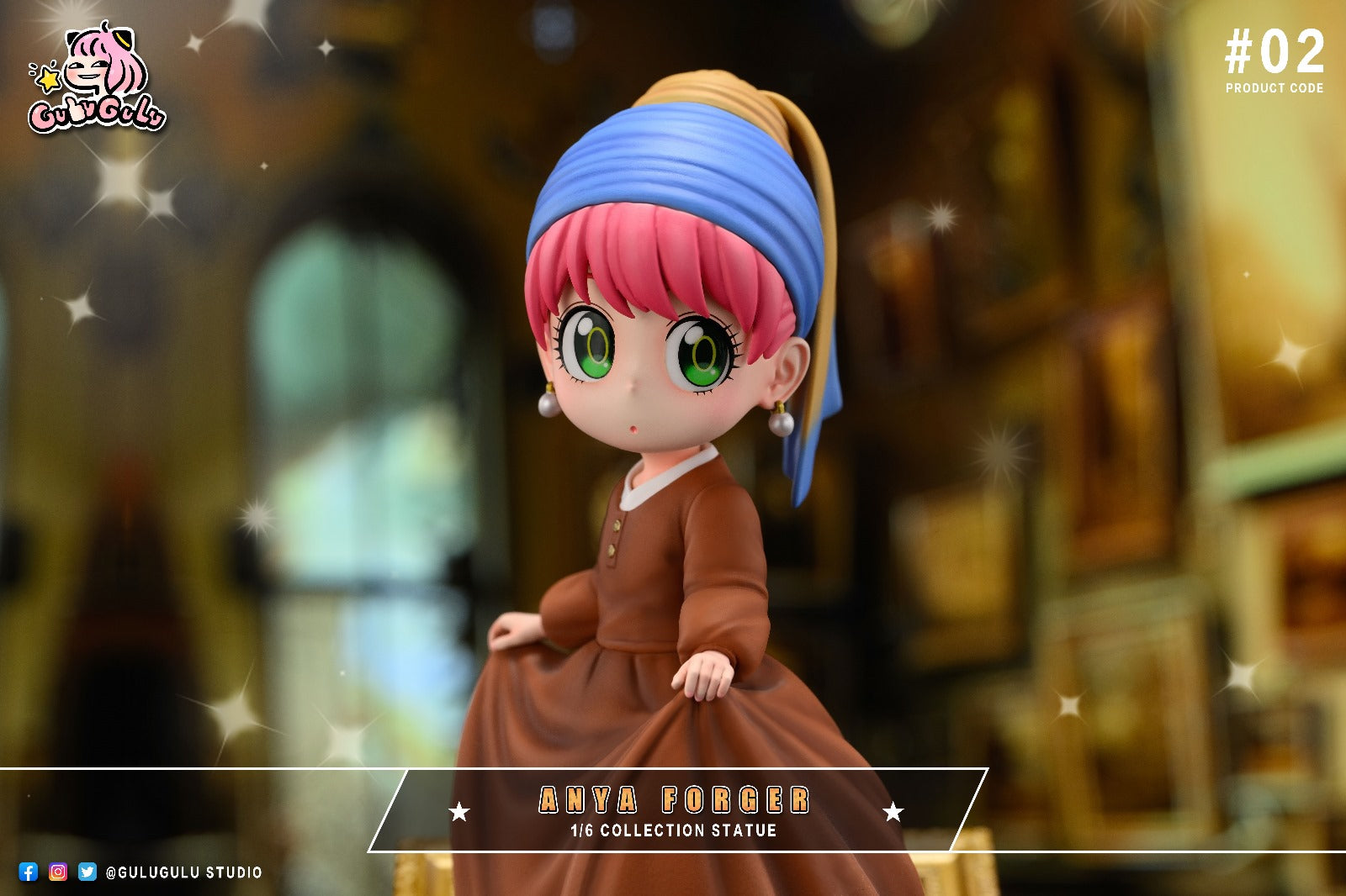 GULUGULU Studio - Anya Forger Cosplay Girl with a Pearl Earring