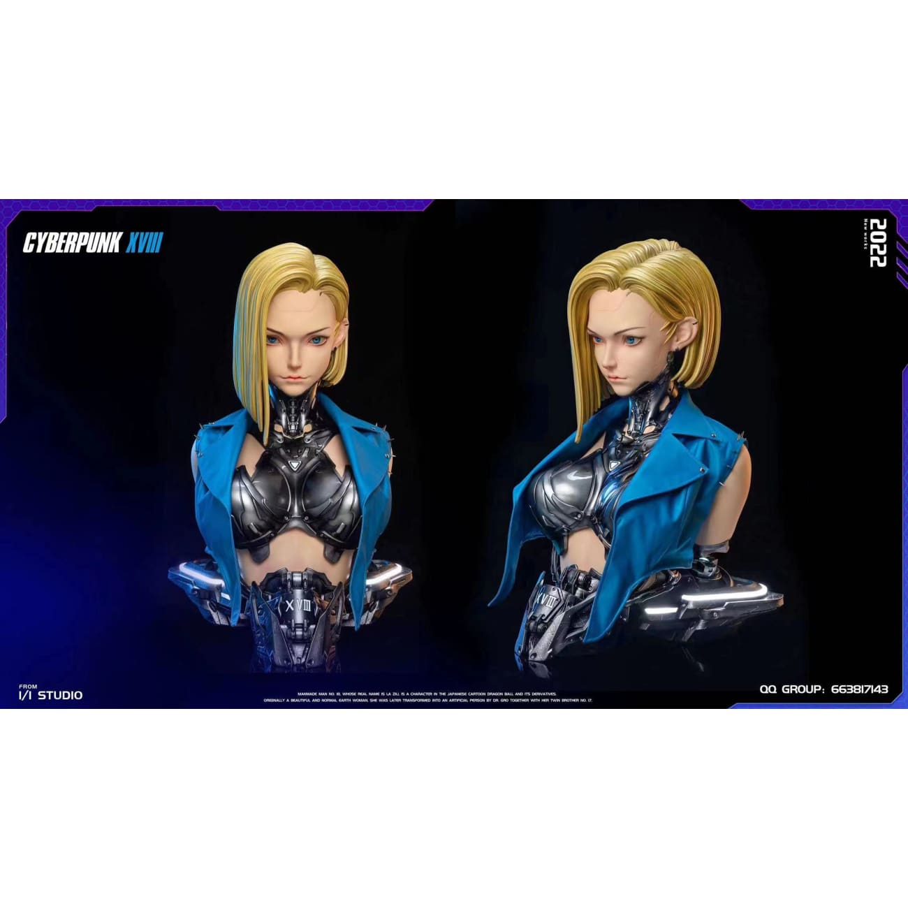 1 to 1 Studio - CyberPunk XVIII Android 18 Bust [1/1 scale]