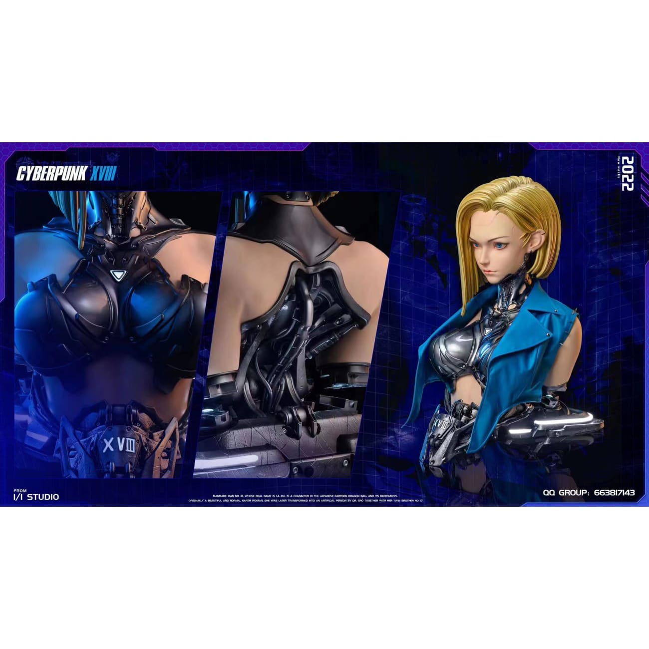 1 to 1 Studio - CyberPunk XVIII Android 18 Bust [1/1 scale]