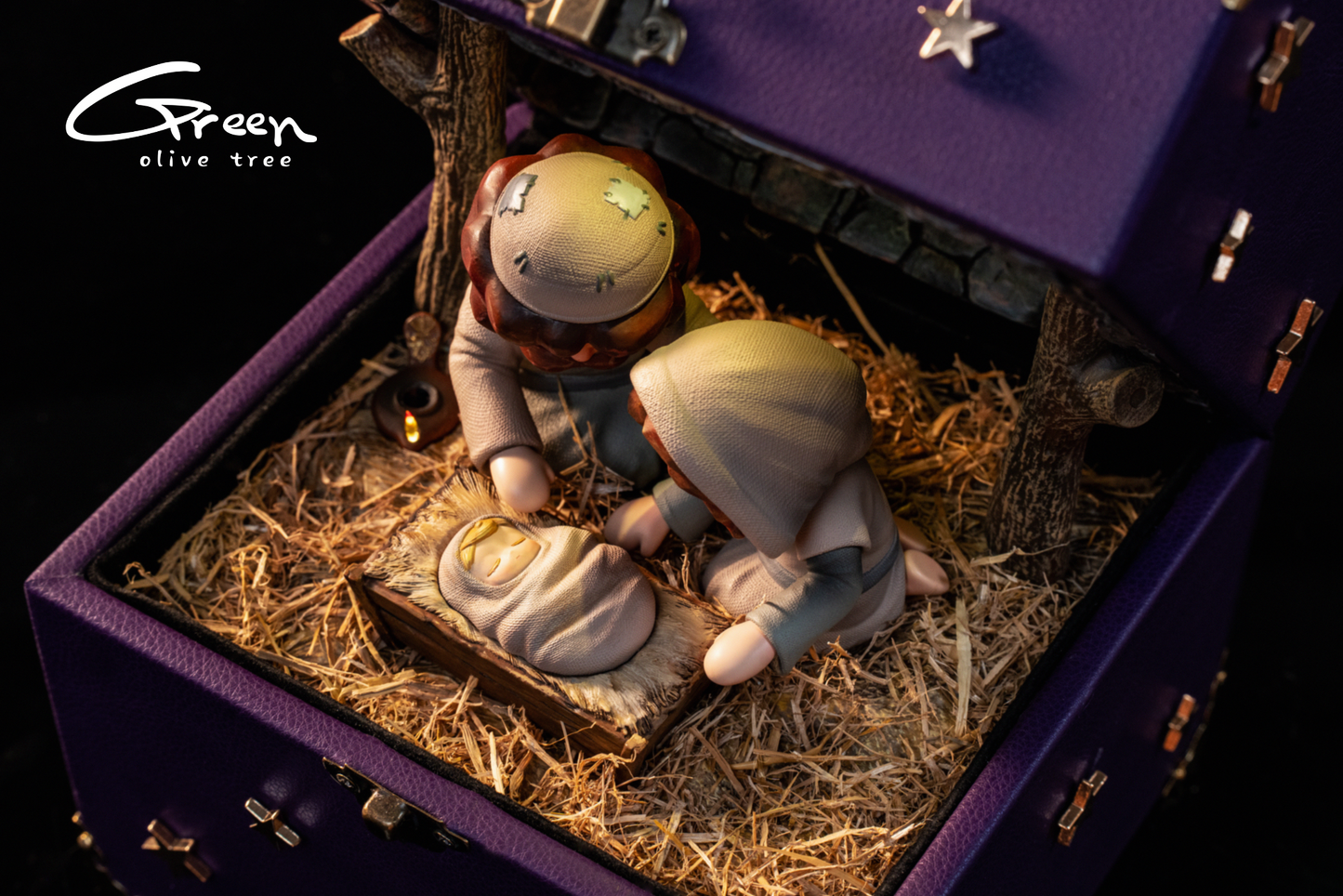 Green Olive Tree Studio - BOX Story Illustration Series-He Was Born in a Manger
