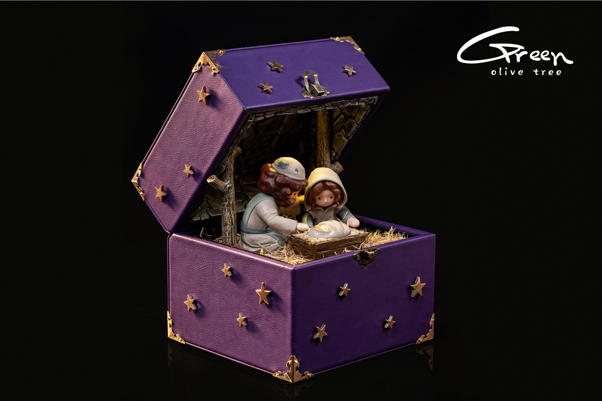Green Olive Tree Studio - BOX Story Illustration Series-He Was Born in a Manger