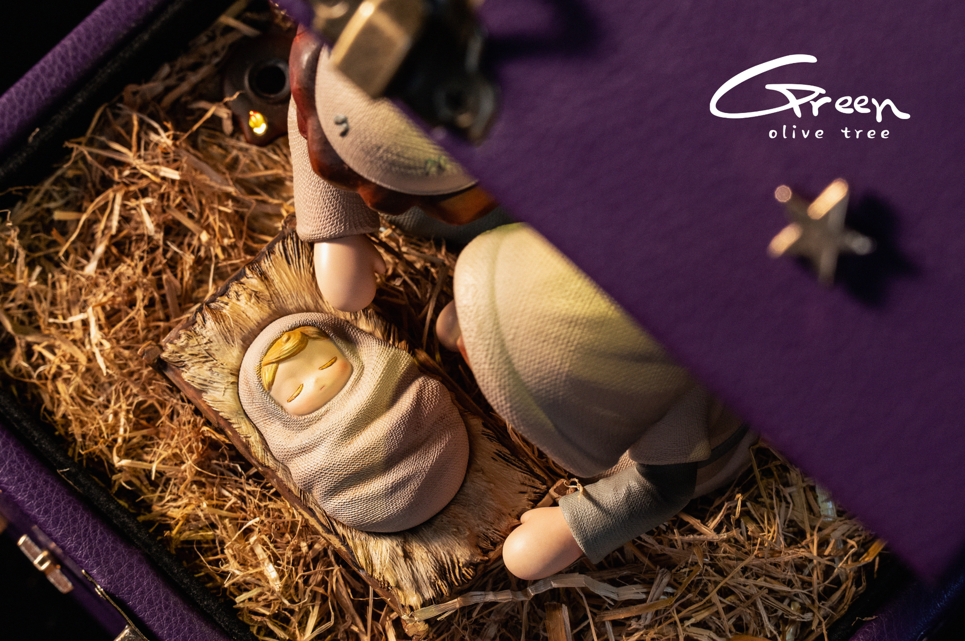 Green Olive Tree Studio - BOX Story Illustration Series-He Was Born in a Manger