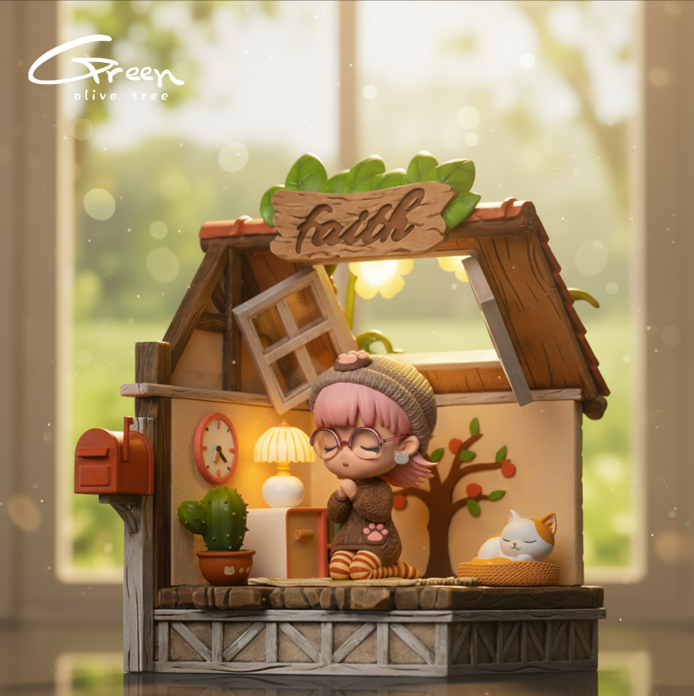 Green Olive Tree Studio - Girl Phoebe is Praying For You