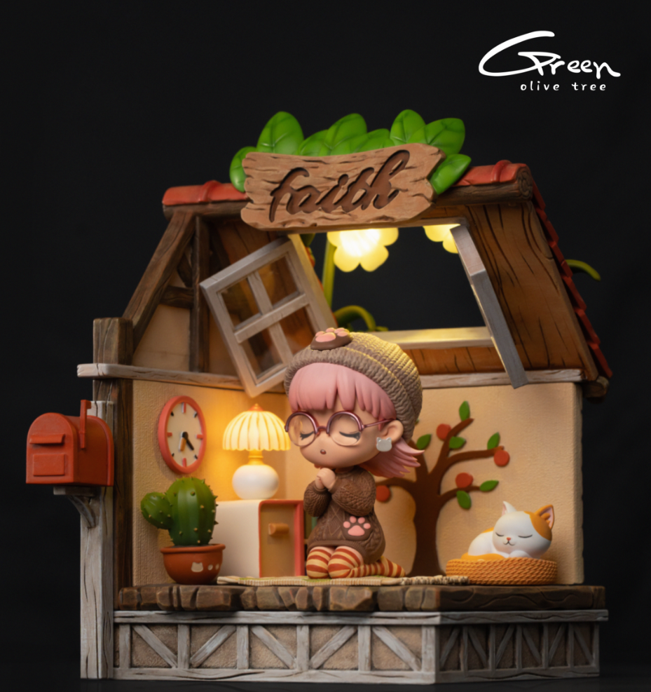 Green Olive Tree Studio - Girl Phoebe is Praying For You