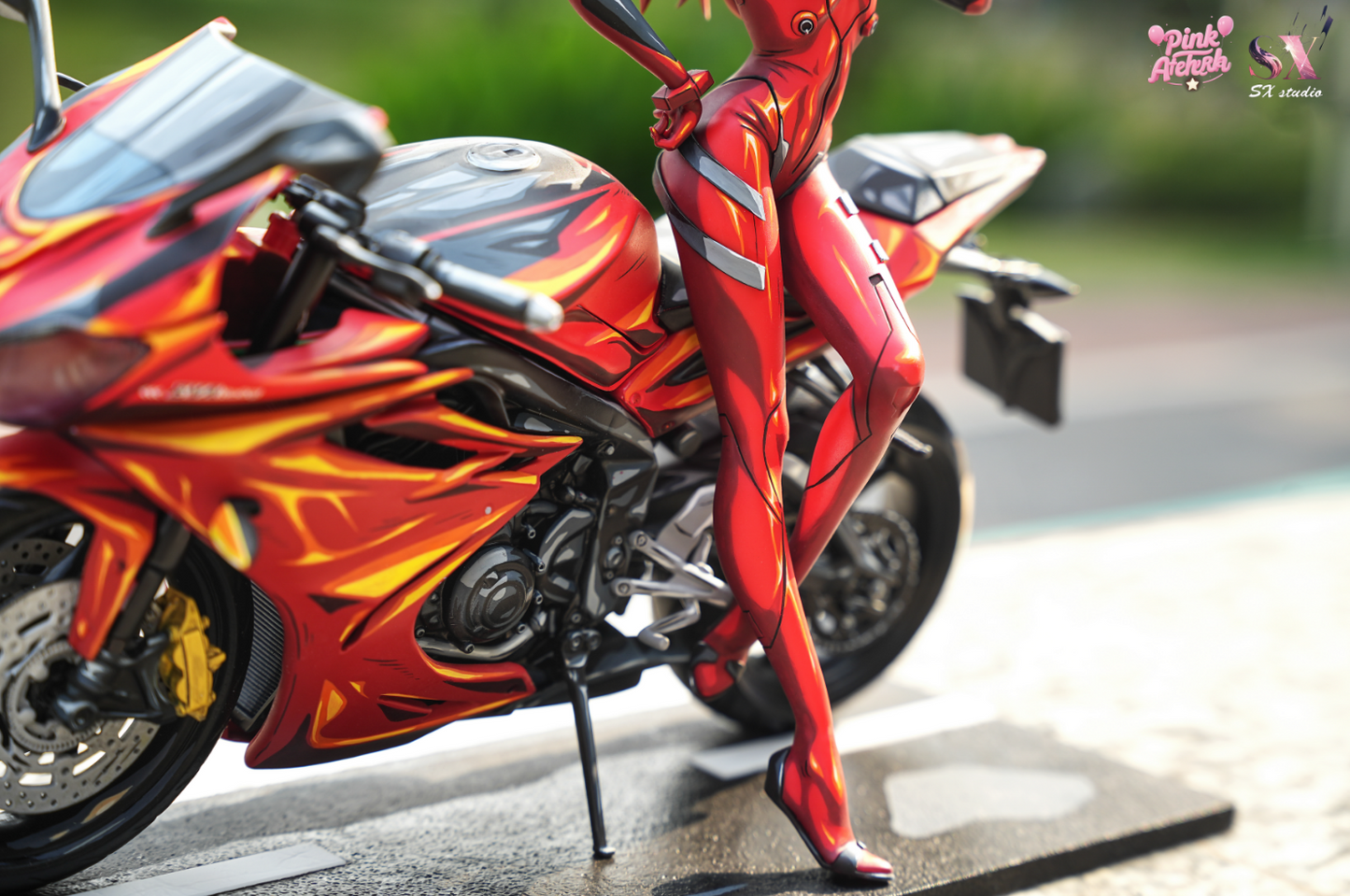 Aetheria Studio X SX Studio - Asuka Langley Sohryu Motorcycle Girl