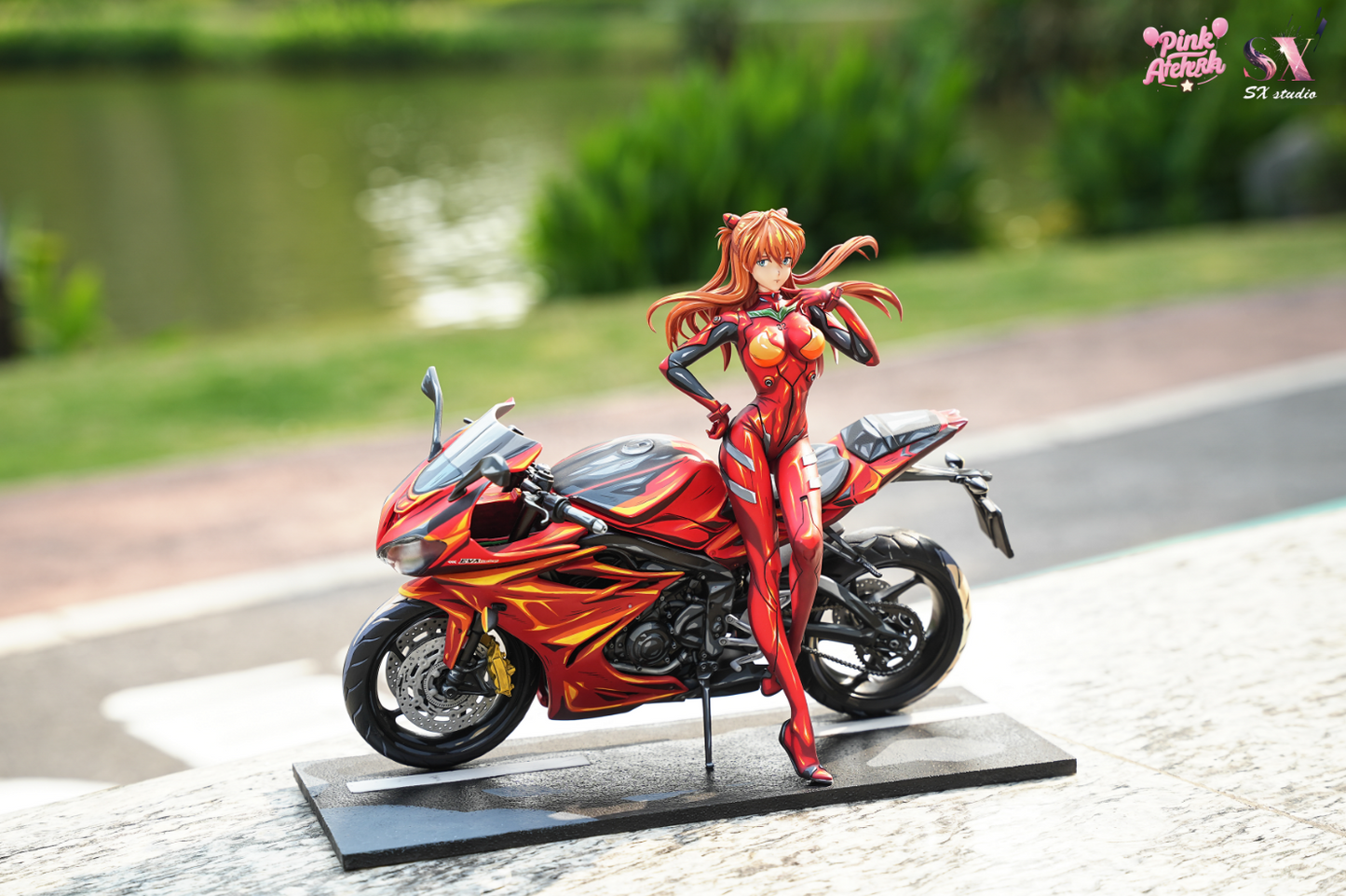 Aetheria Studio X SX Studio - Asuka Langley Sohryu Motorcycle Girl