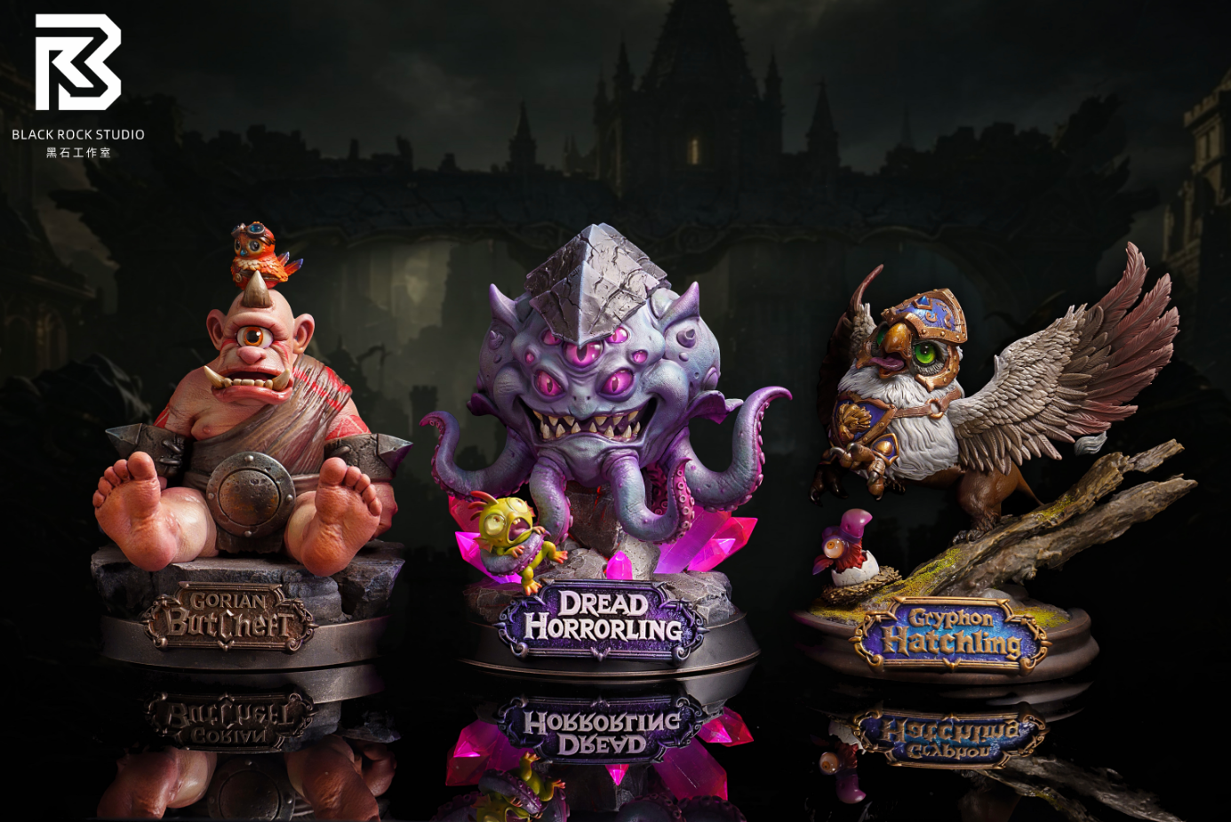 Black Rock Studio / BRS - Gryphon Hatchling & Gorian Butcher & Dread Horrorling Q ver 