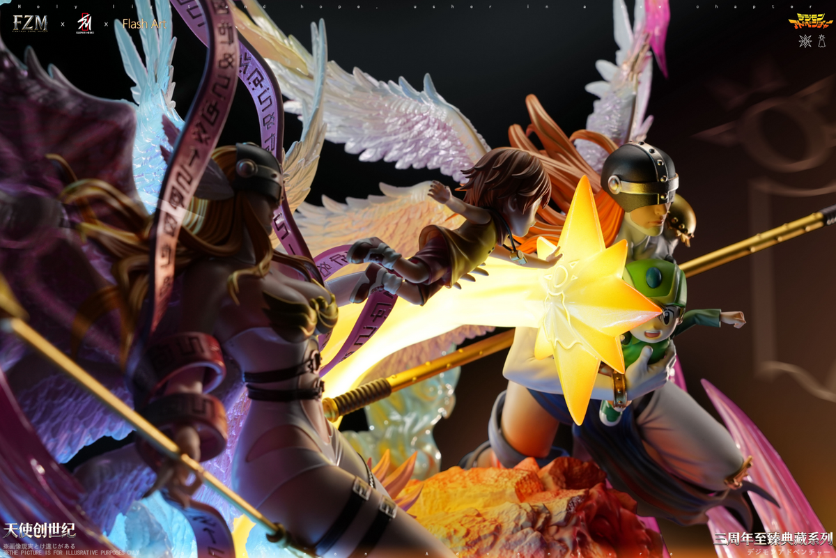 SUPER HERO Studio X Flash Art STUDIO X Fantasy Zone Maker - Genesis of Angels Angewomon X Angemon