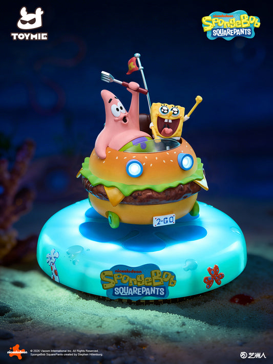 Toymie Studio - SpongeBob Krabby Patty Flying Car Magnetic Levitation Night Light [TM-SB-R251]