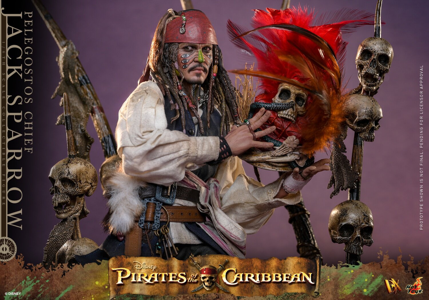 Hottoys - Man's Chest Pelegostos Chief Jack Sparrow [DX48] [Licensed]