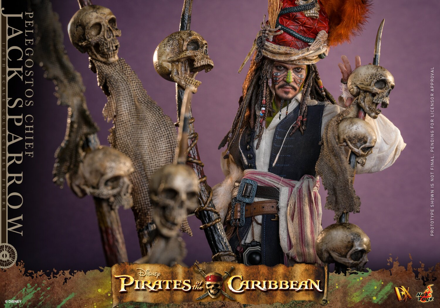 Hottoys - Man's Chest Pelegostos Chief Jack Sparrow [DX48] [Licensed]