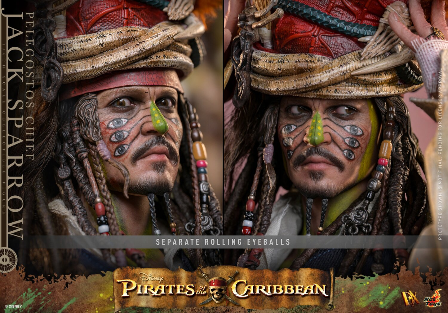 Hottoys - Man's Chest Pelegostos Chief Jack Sparrow [DX48] [Licensed]