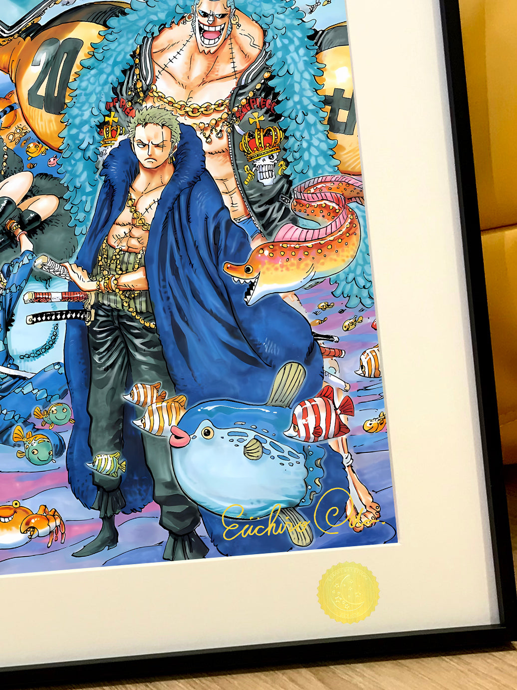 Xing Kong Studio - Fish-Man Island Blue Clothes Straw Hat Crew Poster Frame [2 Variants]