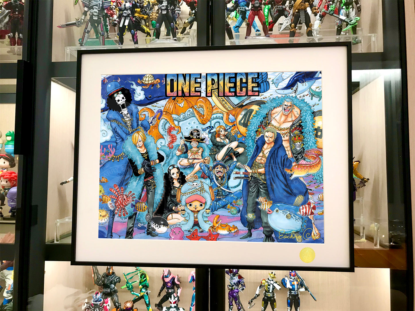 Xing Kong Studio - Fish-Man Island Blue Clothes Straw Hat Crew Poster Frame [2 Variants]