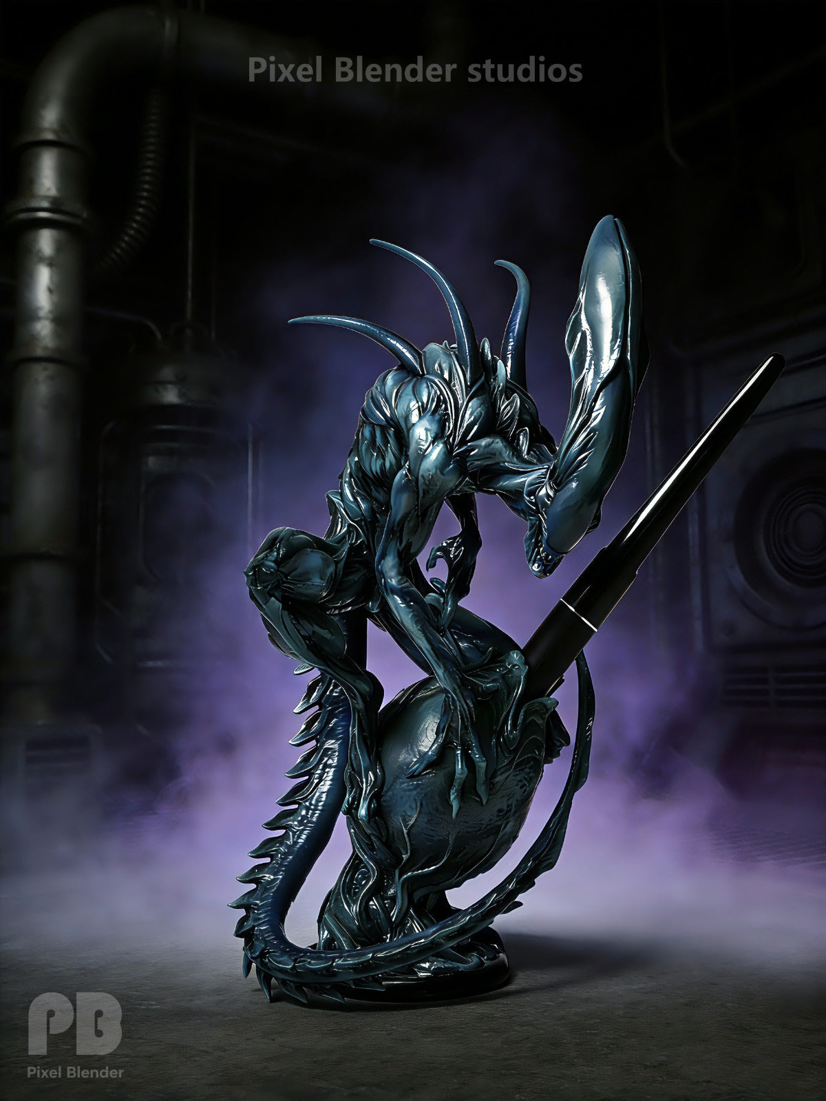 Pixel Blender Studio x PB Studio - Pen Holder Alien