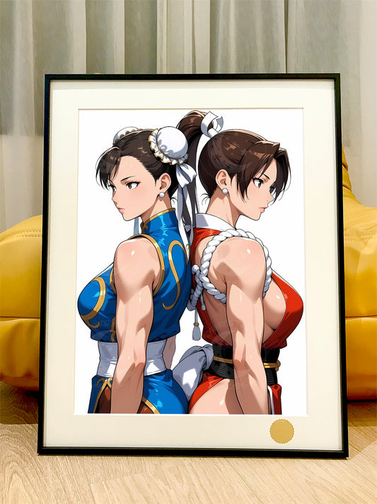 Xing Kong Studio - Chun-Li & Mai Shiranui Poster Frame [2 Variants]