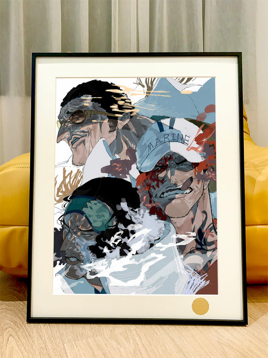 Xing Kong Studio - Akainu & Borsalino & Kuzan Poster Frame [2 Variants]