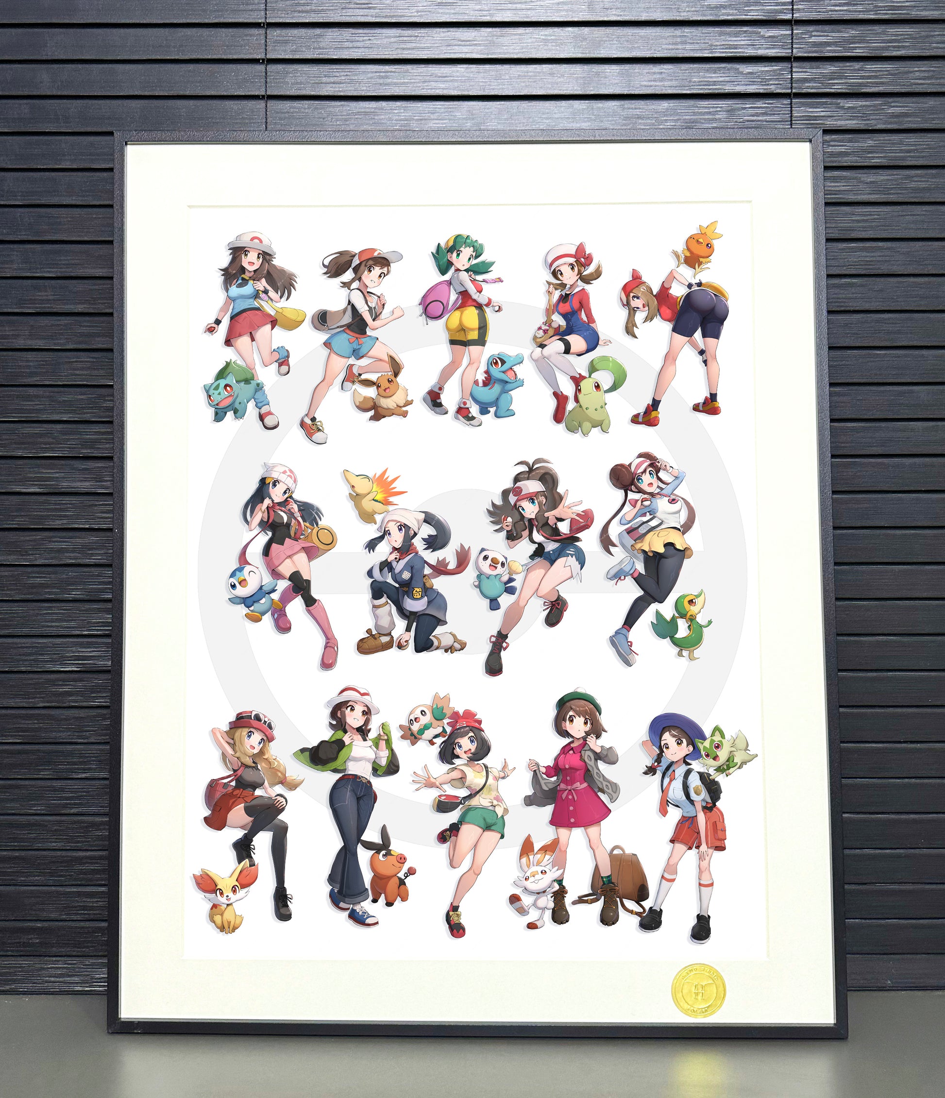 H-TWO Studio - Ancient Female Characters Poster Frame