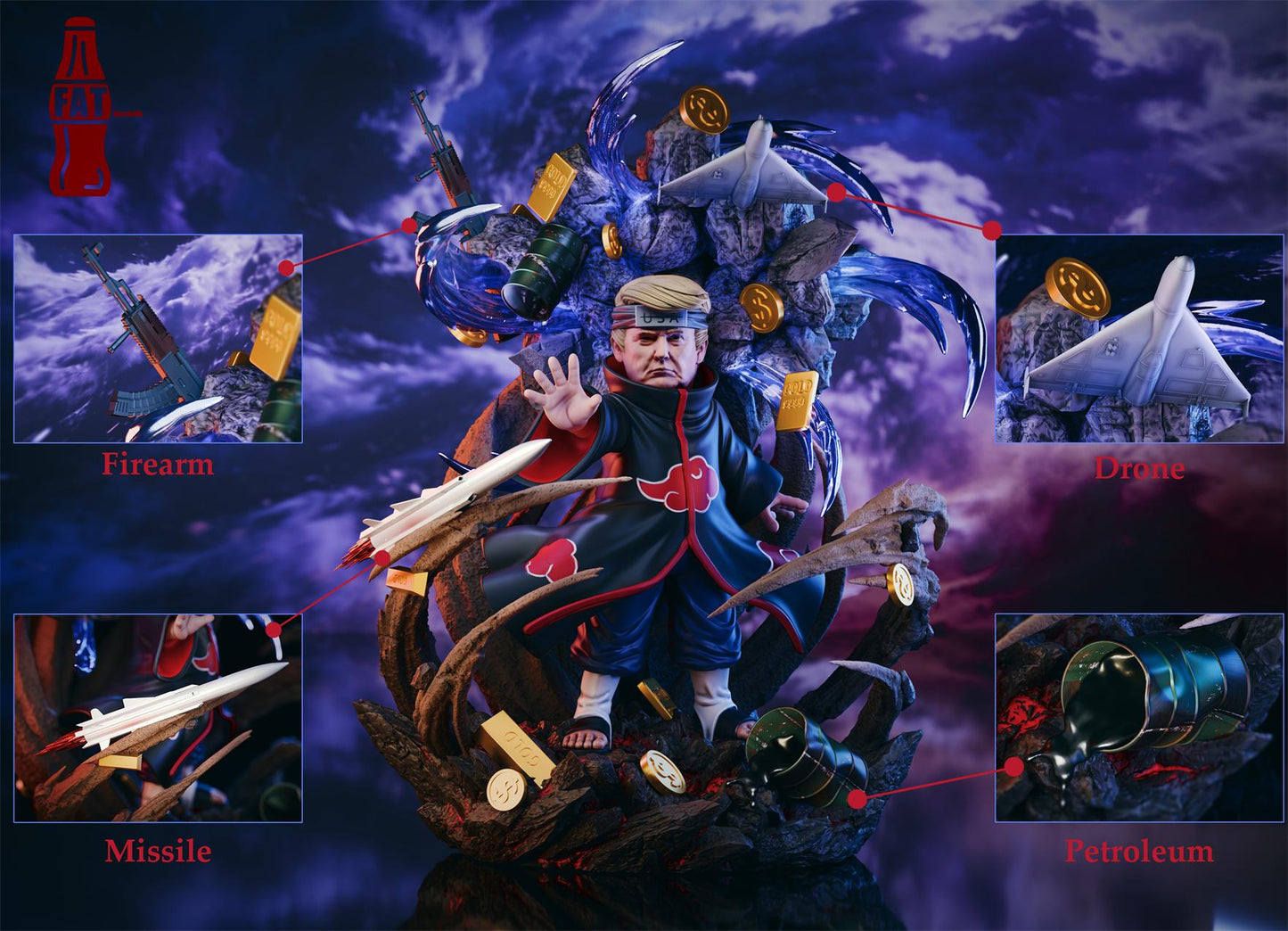 FAT BOY Studio - Trump Cosplay Naruto Akatsuki