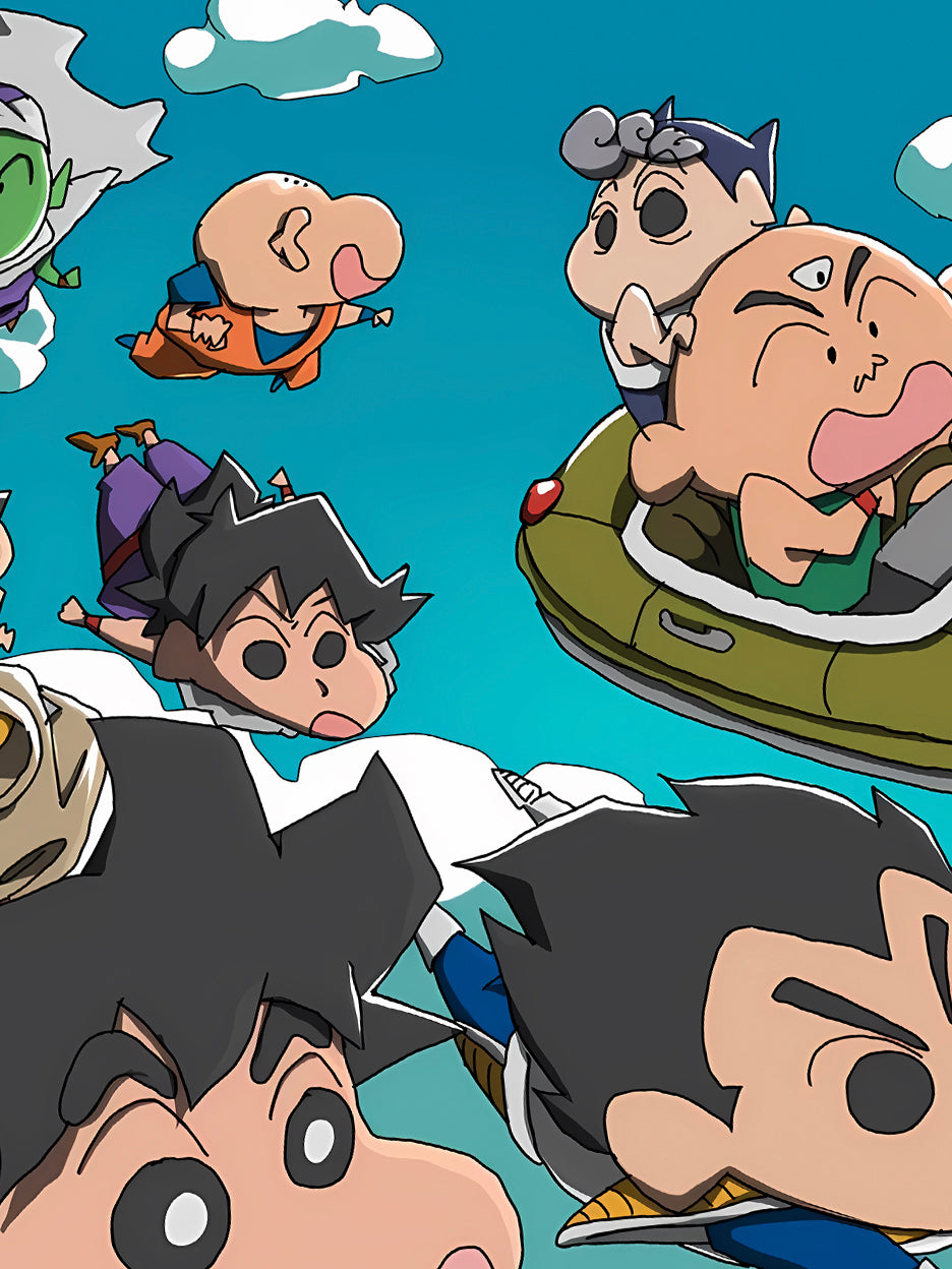 Xing Kong Studio - Dragon Ball Crayon Shin-chan Crossover Poster Frame [2 Variants]