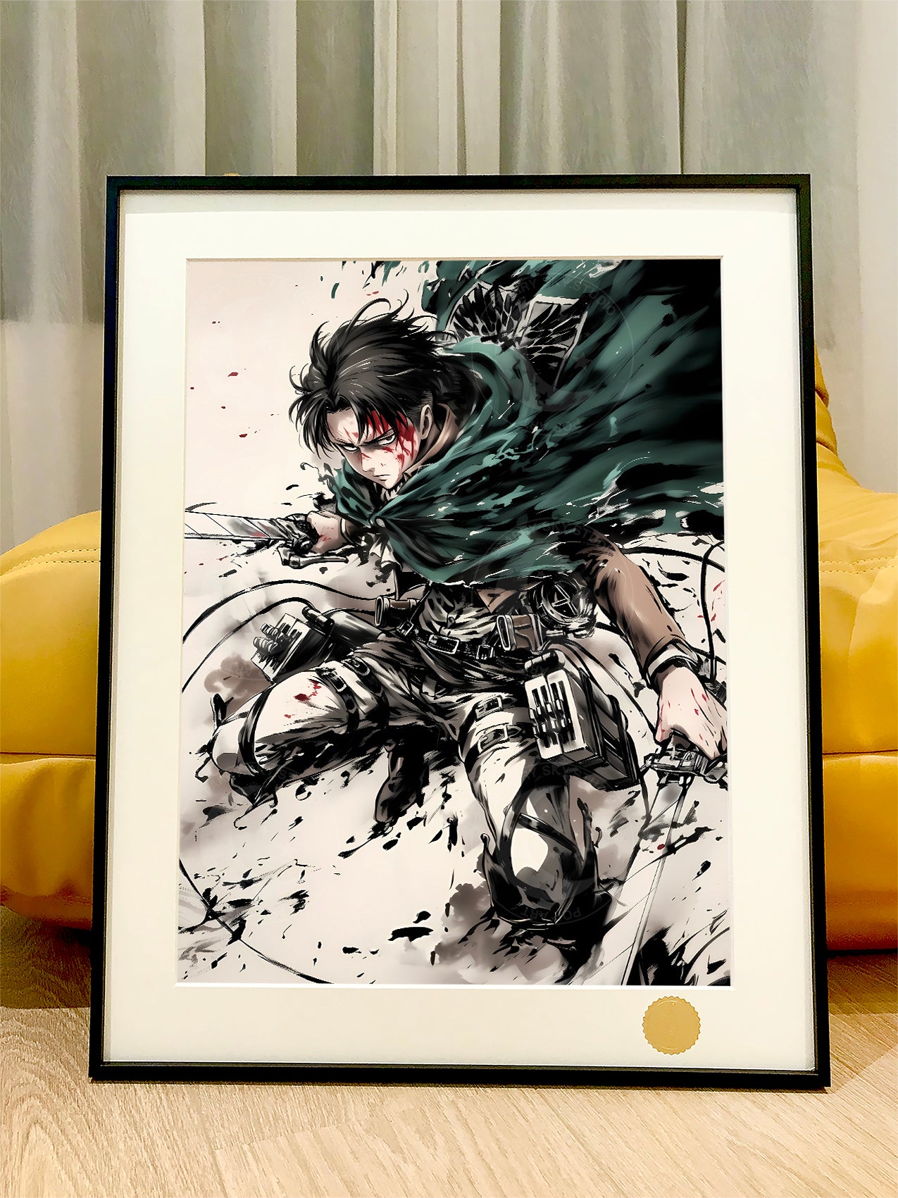 Xing Kong Studio - Celestial Ink Wash Levi Ackerman Poster Frame [2 Variants]