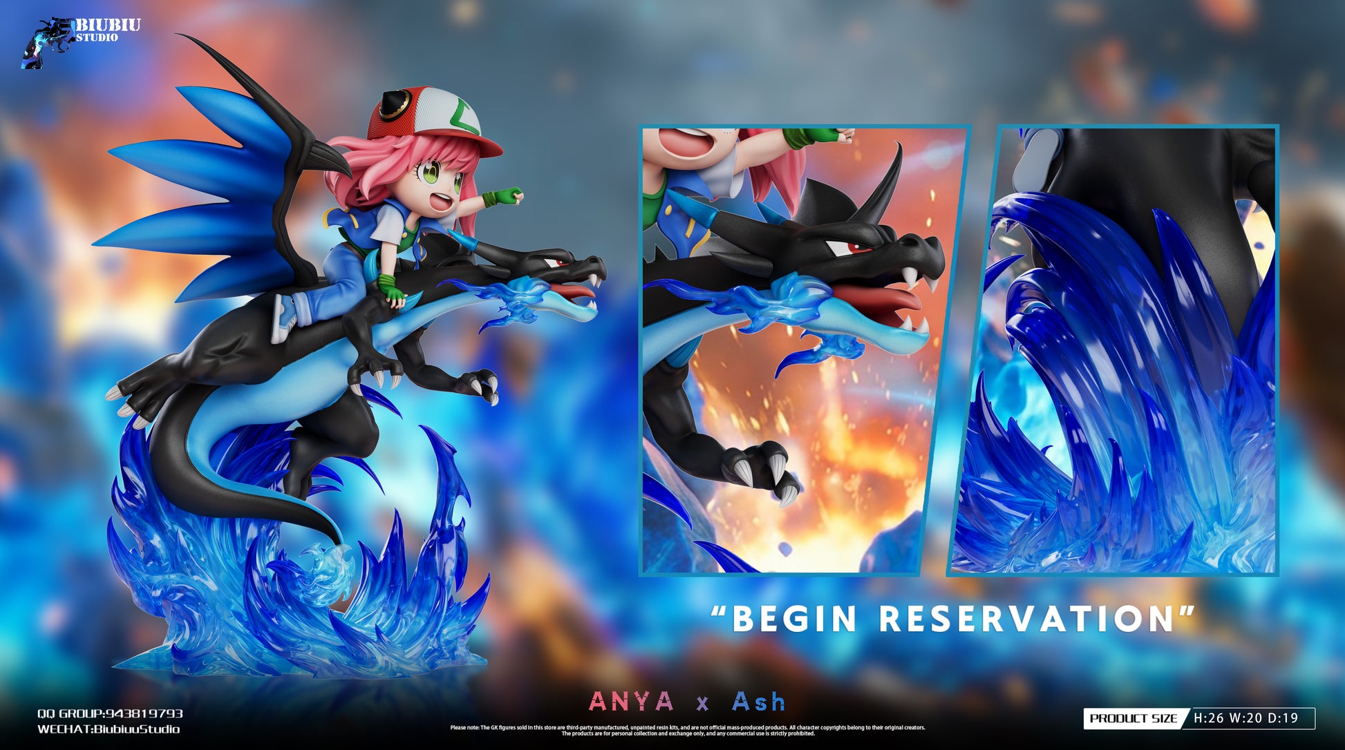 Biubiu Studio - Anya Riding Mega Charizard X