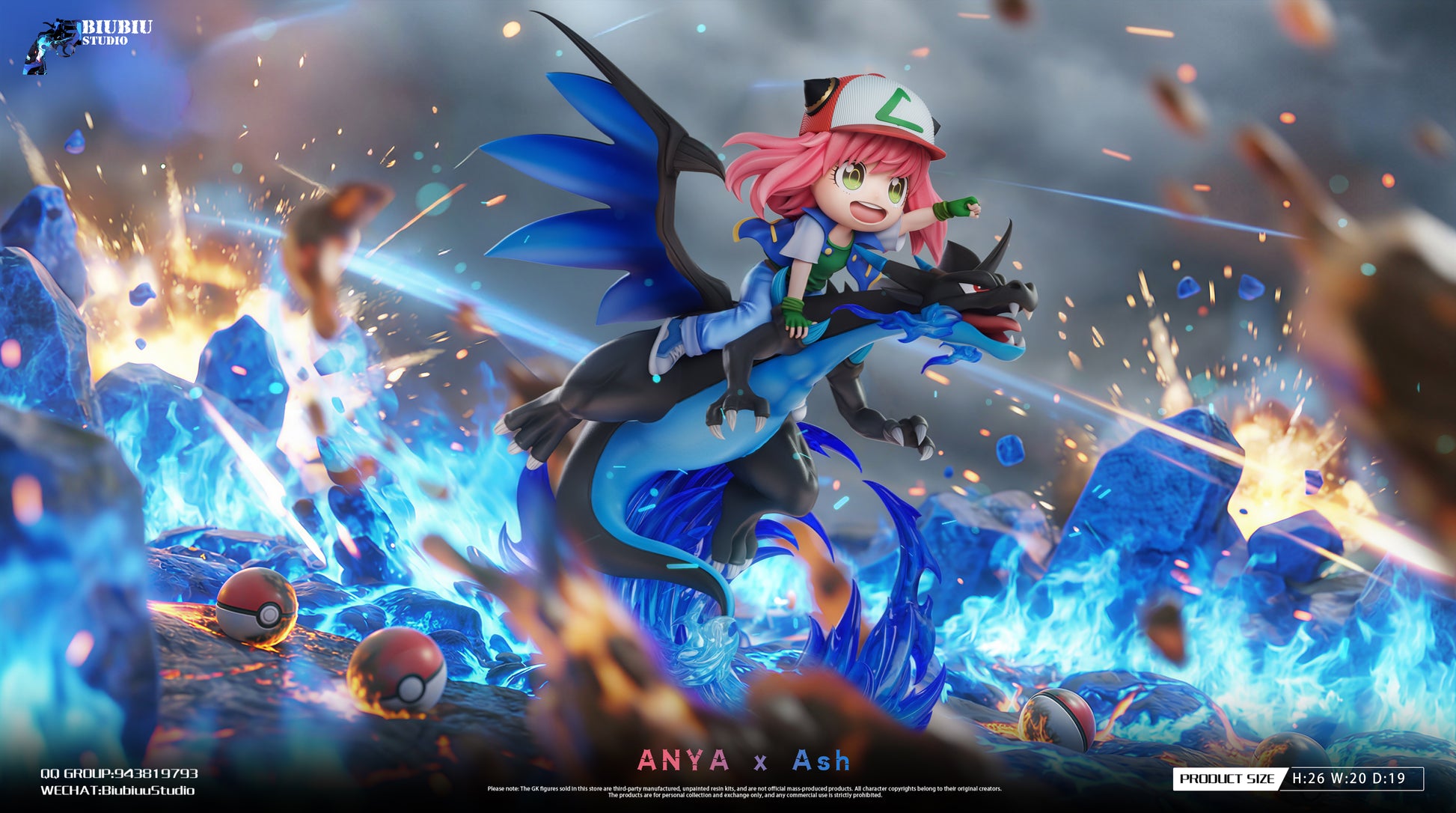 Biubiu Studio - Anya Riding Mega Charizard X