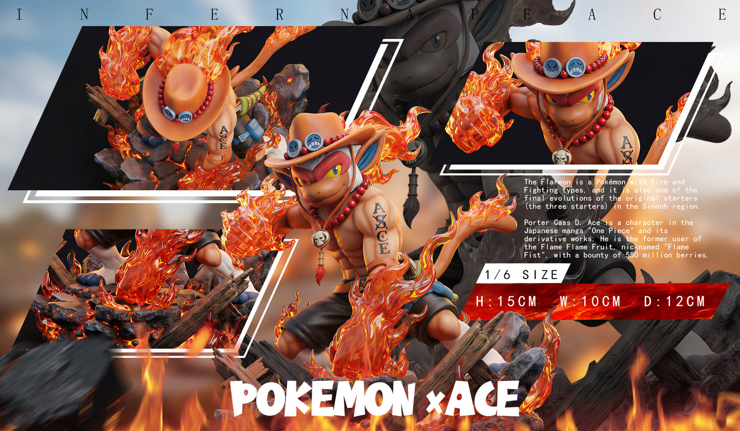 Huan Shou Zao Wu Ju Studio - Infernape Cosplay Ace X Machamp Cosplay Edward [2 Variants]