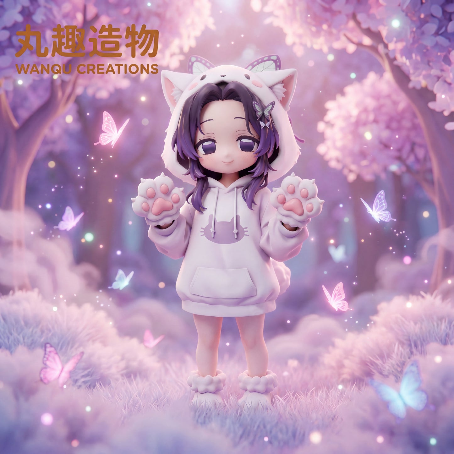 Wanqu Creations Studio - Shinobu Kocho Cat Ears Chibi