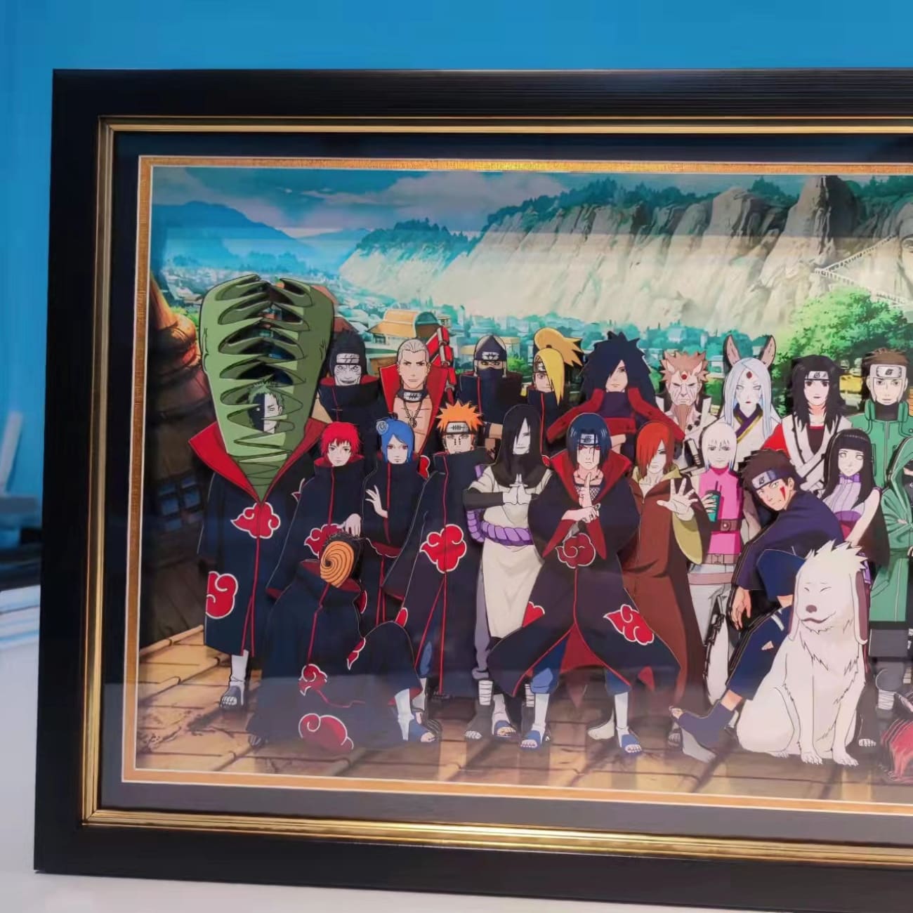 3d Naruto Family Poster Frame [7 Colour Selections]