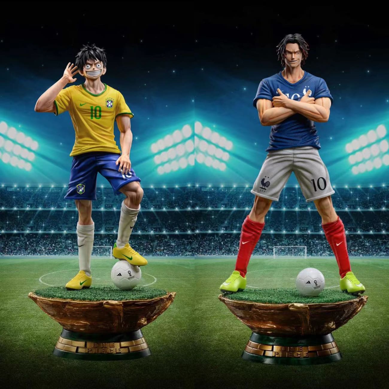 712N Studio - Portgas D. Ace Cosplay Kylian Mbappe/ Monkey D. Luffy Cosplay Neymar