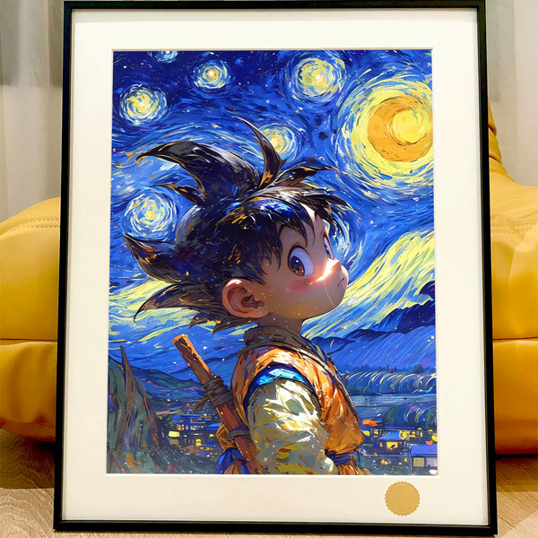 Xing Kong Studio - Starry Sky Son Goku Poster Frame