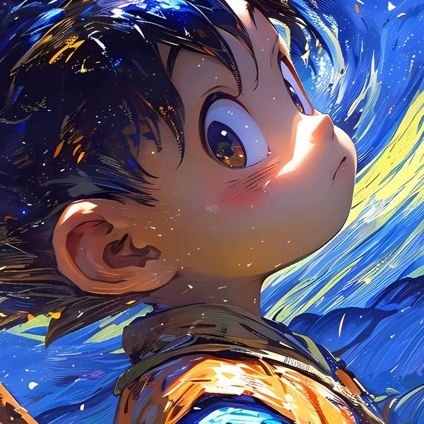 Xing Kong Studio - Starry Sky Son Goku Poster Frame