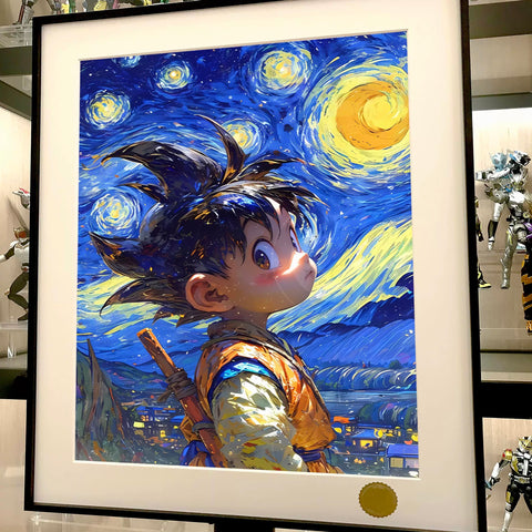 Xing Kong Studio - Starry Sky Son Goku Poster Frame