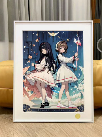 Xing Kong Studio - Sakura Kinomoto & Tomoyo Daidouji Poster Frame