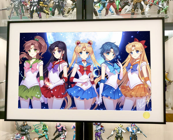 Xing Kong Studio - Usagi Tsukino, Ami Mizuno, Rei Hino, Makoto Kino & Minako Aino Poster Frame