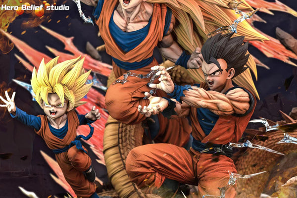 Hero Belief Studio - SSJ3 Son Goku, Gohan & Goten Kamehameha