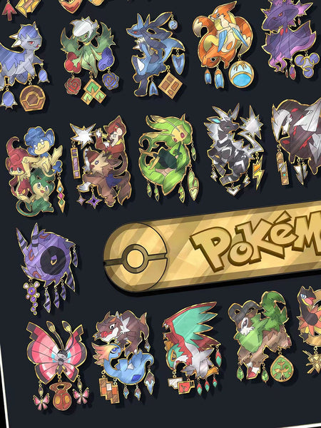 Xing Kong Studio - Pokemon Badges Poster Frame