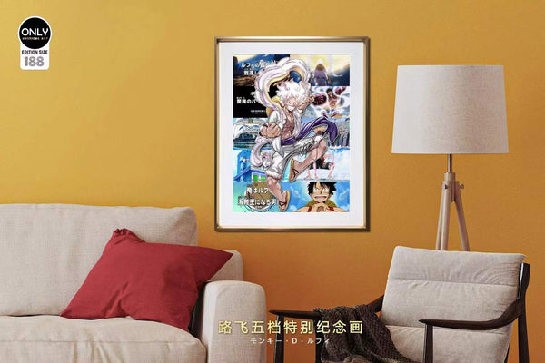 Mystical Art - Sun God Nika Luffy Gear 5 Poster Frame