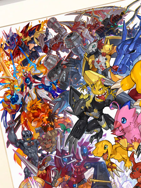Xing Kong Studio - Collection of Digimon Poster Frame