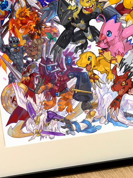 Xing Kong Studio - Collection of Digimon Poster Frame
