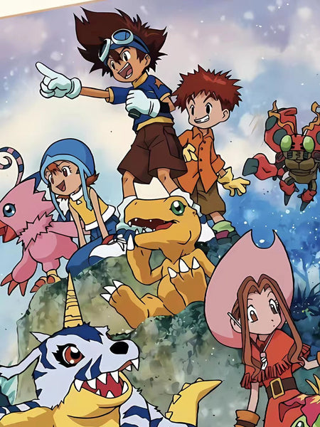 Xing Kong Studio - Main Characters of Digimon & Digital Monsters Poster Frame